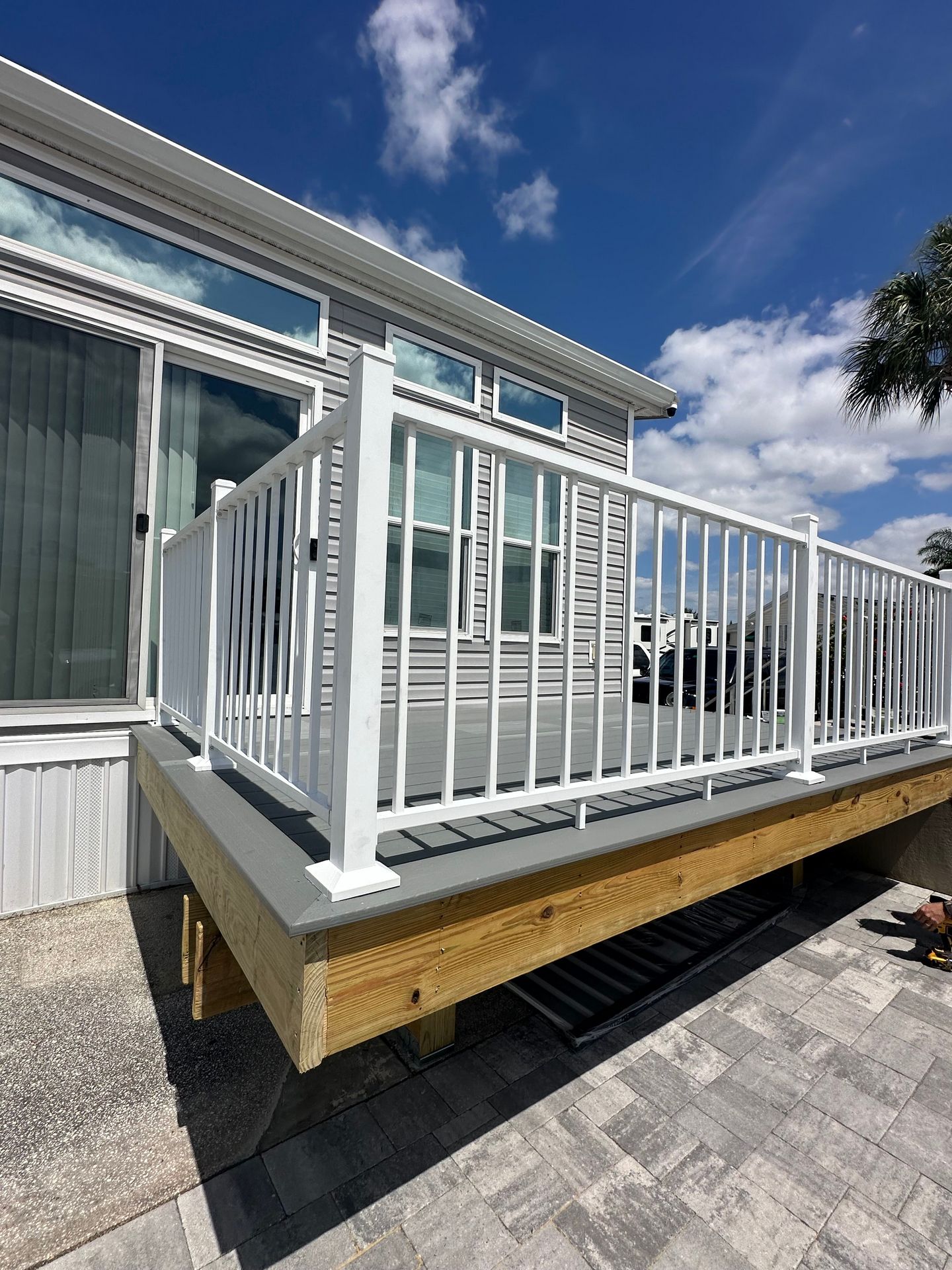 outdoor deck and railing